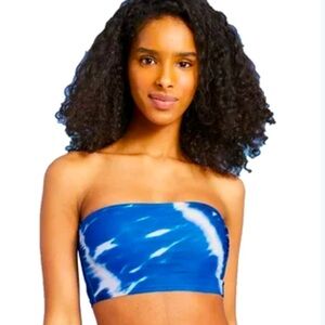 ❤️ XHILARATION blue tye dye bikini top medium